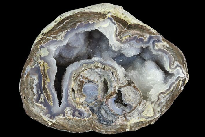 Crystal Filled Dugway Geode (Polished Half) #121724